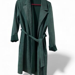 SHEIN Deep Green Trench Coat